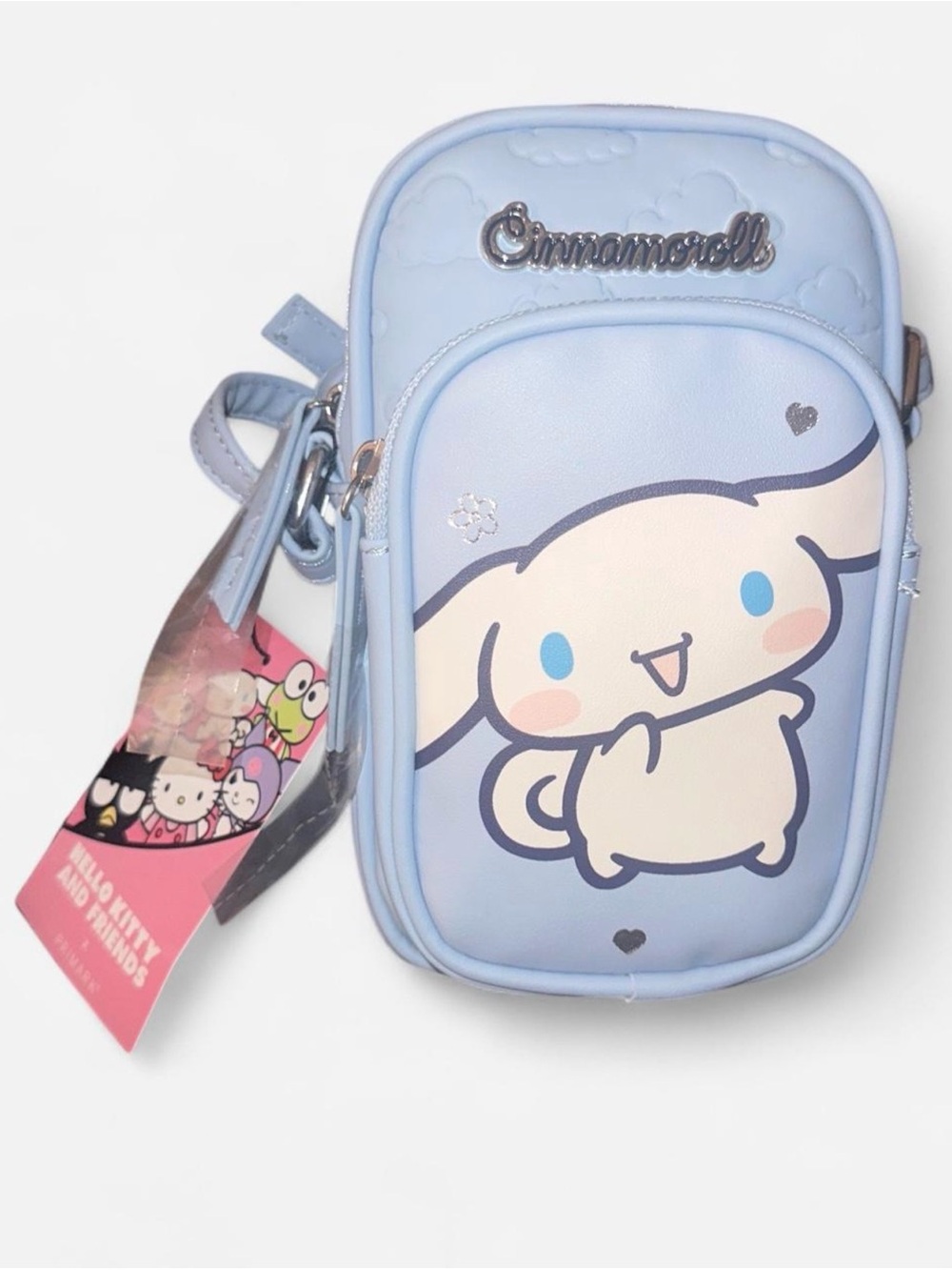 Sanrio Cinnamoroll Crossbody with Embossed Cloud Pattern